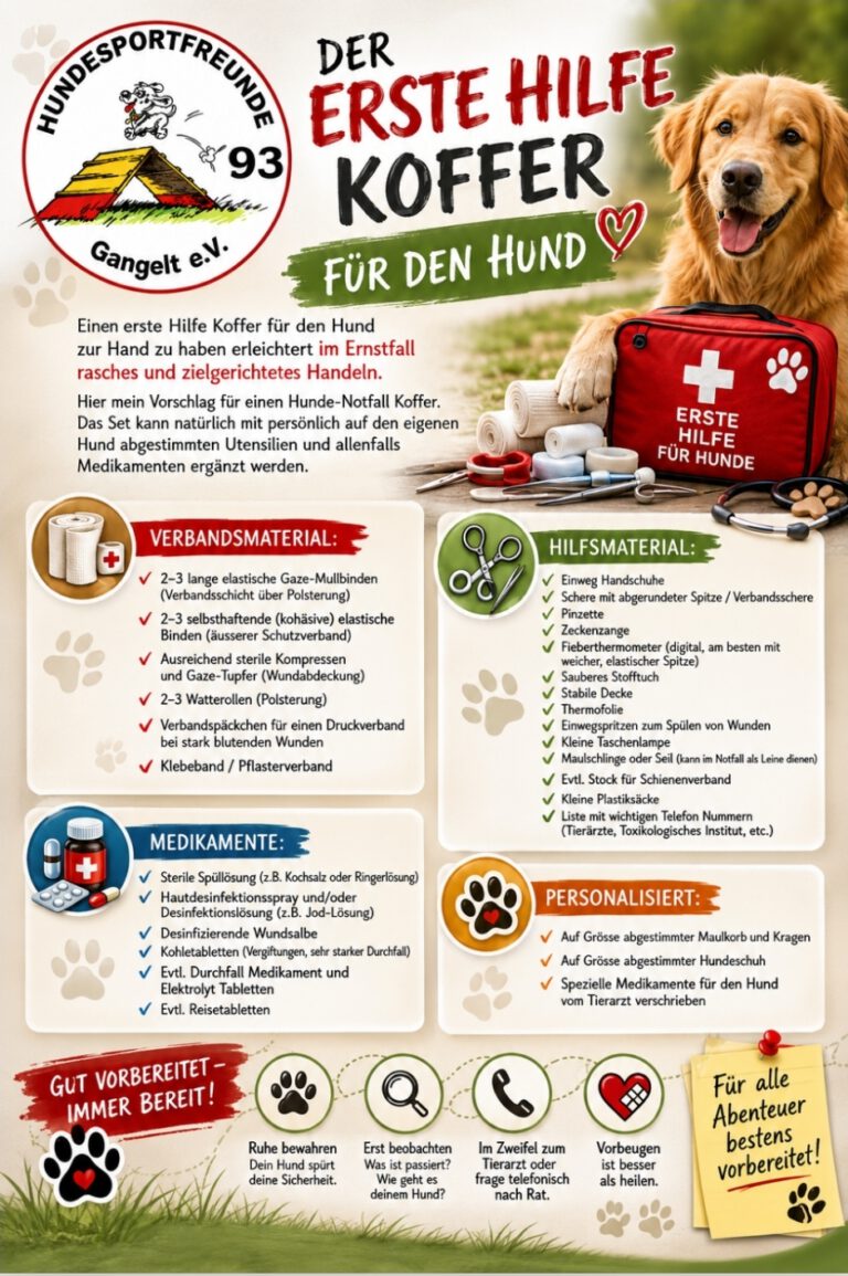 Der Erste-Hilfe-Kasten für den Hund